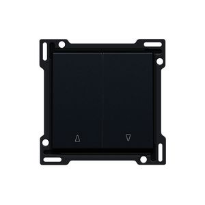 Afwerkingsset 2-voudige rolluikdrukknop black coated