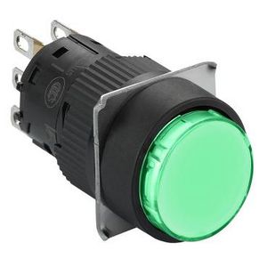 Drukknop Verzonken Terugvering Ø16mm 1 OC Groen