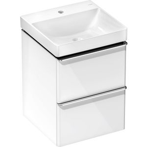 Badmeubel Xelu Q set HGW 480/475 2 lades fontein greep chroom