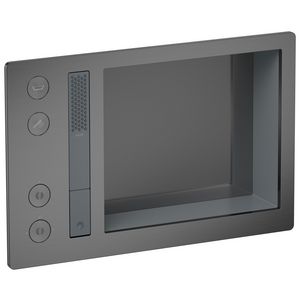 AXOR Incava Douchesysteem 600/390 met thermostaat voor 2 functies Brushed Black Chrome