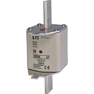 Zekering 500V 250A NH3 C gG VVE=3