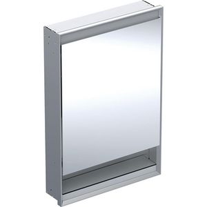 inbouw spiegelkast met nis deur rechts 60x90cm ComfortLight Mat zwart ONE excl. ruwbouwbox