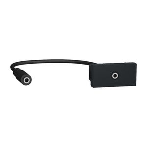 Audio Mini Jack 3,5 mm connector 1 Module Antraciet Unica