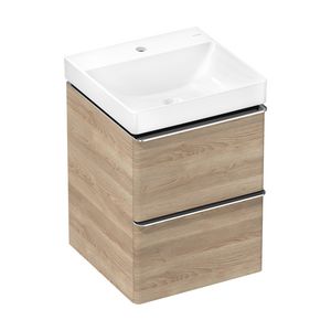 Badmeubel set Xelu Q Natural Oak 480/475 2 lades fontein chroom