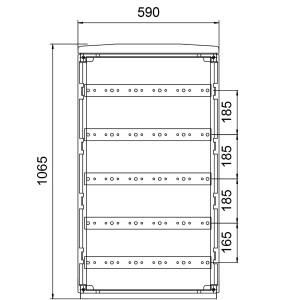 Polyesterkast GR0/1065+railsysteem