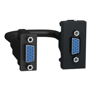 VGA HD15 female 1 Module Antraciet Unica