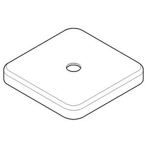 Rozet 63x63x8,5x8,4mm chr