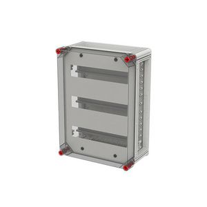 Lege kast met DIN rail 3 DIN rails 125 mm
