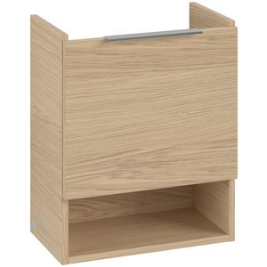 Wastafelonder. ARCHITECTURA 430x520x255mm Nordic Oak B88401VJ greep Volcano Black