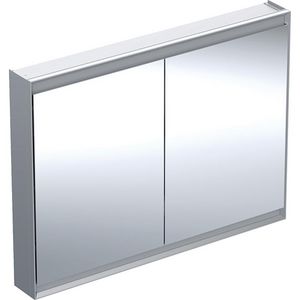 Opbouw spiegelkast 2 deuren 120x90cm ComfortLight aluminium ONE