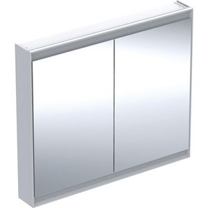 Opbouw spiegelkast 2 deuren 105x90cm ComfortLight wit ONE