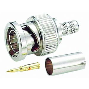 Kist a 10st. Connector BNC 75 ohm Kabeldeel Male recht Coax