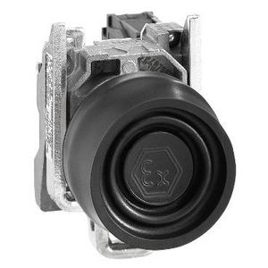 Drukknop Terugvering 22mm -1NO ATEX Zwart/chr Harmony XB4