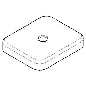 Rozet 55x47x8,5x8,4mm chr