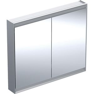 Opbouw spiegelkast 2 deuren 105x90cm ComfortLight aluminium ONE