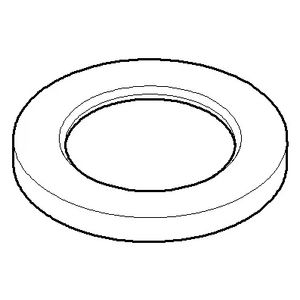 Rozet 46x28,6x5mm Mat Zwart