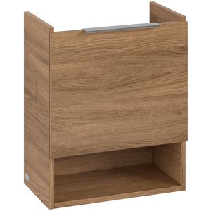 Wastafelonder. ARCHITECTURA 430x520x255mm Oak Kansas B88400RH greep alu. glans