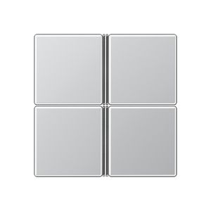 Tastafdekking A/AS 4-voudig compleet alu. KNX