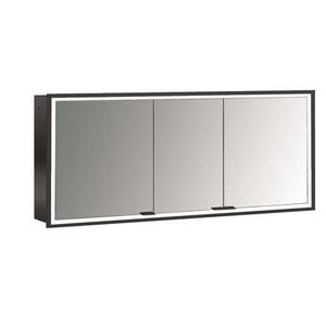 Spiegelkast Prime Facelift inbouw 1600mm 3 deur Ip 20 Zwart