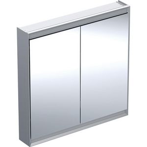 Opbouw spiegelkast 2 deuren 90x90cm ComfortLight aluminium ONE