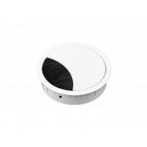 Loop Round 80mm rond wit gl kabeluitsparing halvemaan