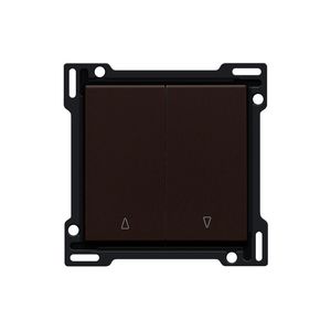Afwerkingsset 2-voudige rolluikdrukknop dark brown