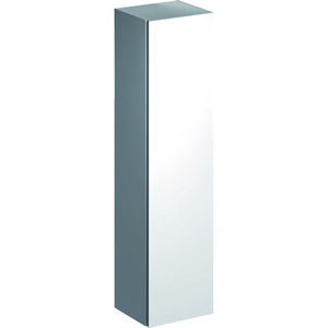 Xeno2 hoge kast m. 1x deur+bn. spiegel 40x170x35cm wit hggl