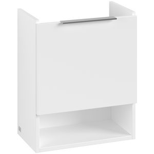 Wastafelonder. ARCHITECTURA 430x520x255mm wit mat B88400MS greep alu. glans