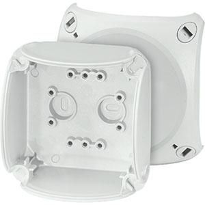 L. beh. IP66 74x74x47mm Wand glad o.d. deksel Grijs VVE=5