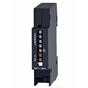 Urenteller BW70.18 DIN-rail115V 50Hz 1TE zwart