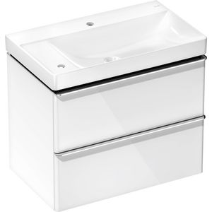 Badmeubel Xelu Q set High Gloss White 780/475 LI. greep chroom