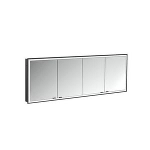 Spiegelkast Prime Facelift inbouw 2000mm 4 deur Ip 20 Zwart