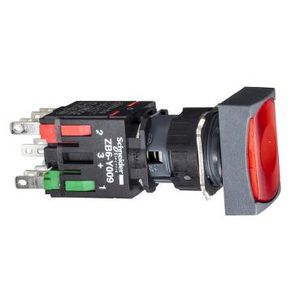 Drukknop Verlicht Verzonken Terugvering 16mm 24V 1NO + 1N