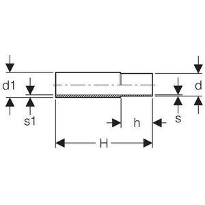 Overgang MAPRESS C-STAAL spie 54mm x las-einde 60,3mm