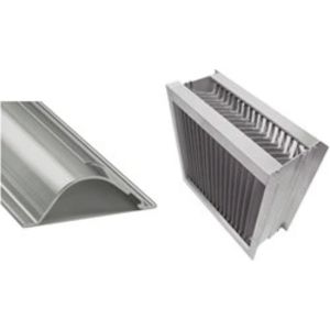 Aluminium druppelvanger met alu schoepprofiel 200x1000mm