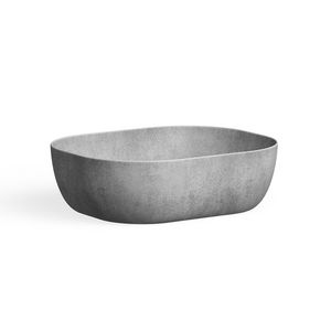 Opzetwaskom CERAMIC RAW RECTANGLE 49x40cm Dark grey