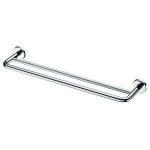 Handdoekdrager 2 stangen Ø20 L.600 RVS glanzend gepol.