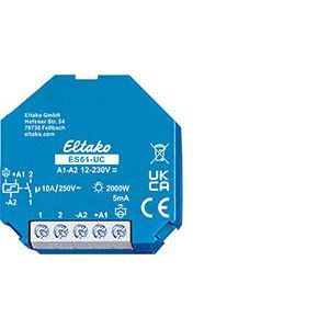 Impulsrelais 1 NO pot.vrij 10A/250V. Multispanning stuursp.