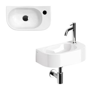 Fontein set 7 wit keramiek en chr. InBe