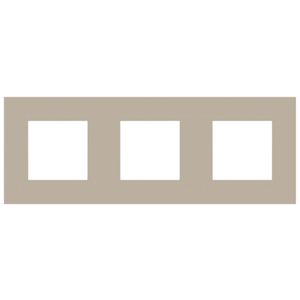 3-Voudige afdekplaat 71mm centerafst. Pure steel champa