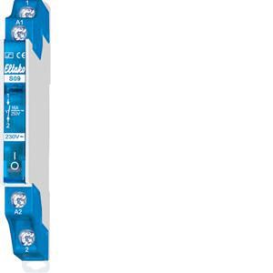 Impulsrelais 1 NO pot.vrij 16A/250V AC. Stuurspanning 12VAC