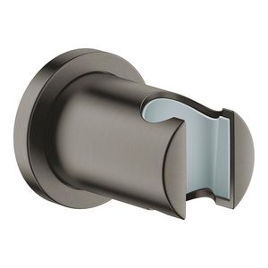 Rainshower wandhouder hard graphite geborsteld (mat donker grijs) rond