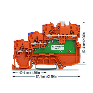 3-draads initiatorvoedingsklem LED groen 1 mm² oranje VVE=15