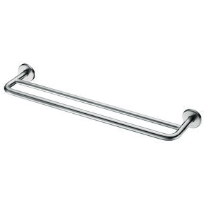 Handdoekbeugel 60cm dubbele stang RVS mat gepolijst