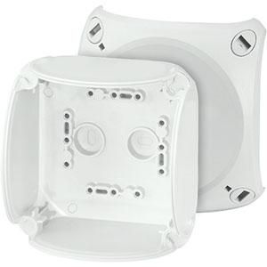 L. beh. IP66 83x83x55 mm Wand glad o.d. deksel Grijs VVE=5