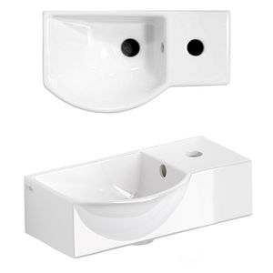 Fontein m kraangat z plug wit keramiek InBe 8