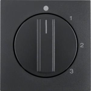 Afdek. draaiknop 3-st. met 0-stand berker S.1/B.3/B.7 antr.