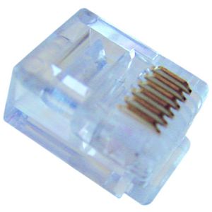 Doos a 50st. Connector 6p6c RJ12 rond soepele kabel