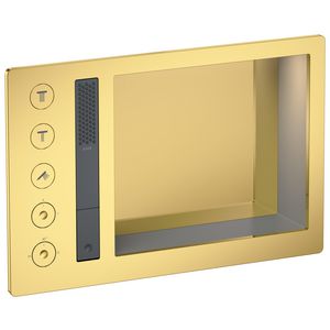 AXOR Incava Douchesysteem 600/390 met thermostaat voor 3 functies voor vrsie met licht Polished Gold Optic