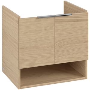 Wastafelonder. ARCHITECTURA 550x520x420mm Nordic Oak B88900VJ greep alu. glans